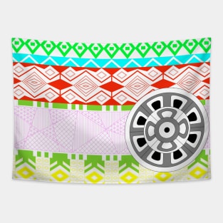 mexican mayan pattern ecopop in boho style Tapestry