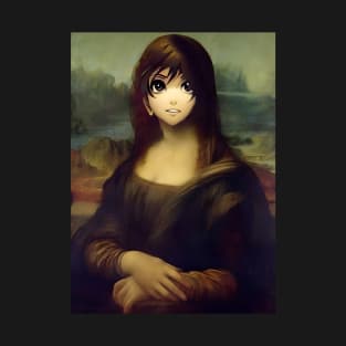 Beaux Animes Art ...The Mona Lisa (La Gioconda) - Leonardo da Vinci re-imagined as an anime. T-Shirt