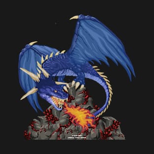 Blue Dragon Fantasy Novelty Gift T-Shirt