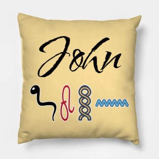 JOHN-American names in hieroglyphic letters-JOHN, name in a Pharaonic Khartouch-Hieroglyphic pharaonic names Pillow