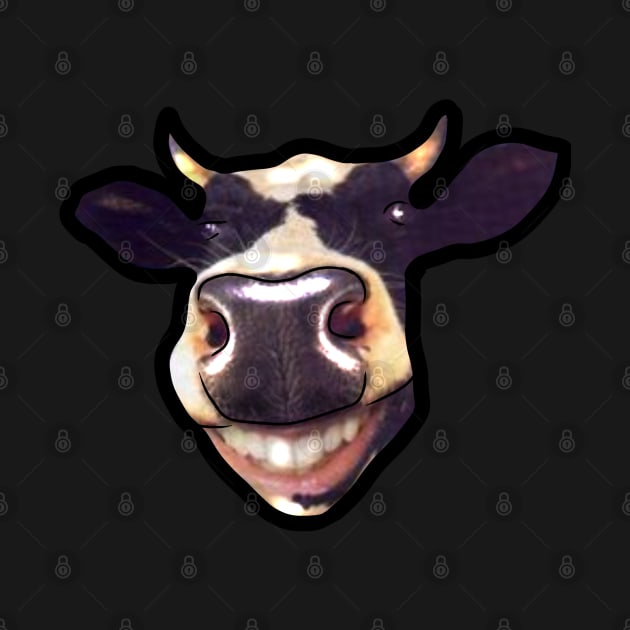 funny cow smile by mizaarte