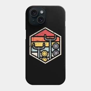 Retro Badge Shuffleboard Cues and Pucks Phone Case