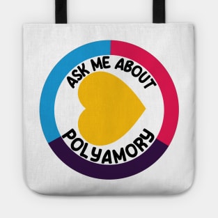 Ask Me About Polyamory - Design No.2 -(New Pride Colors!) Tote