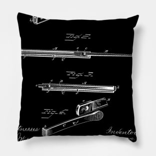 Pocket Knife Vintage Patent Hand Drawing Pillow