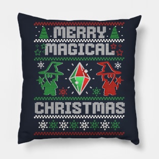 Merry Magical Christmas Wizard Pillow