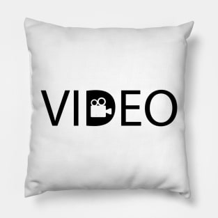 Video filming videos typography design Pillow