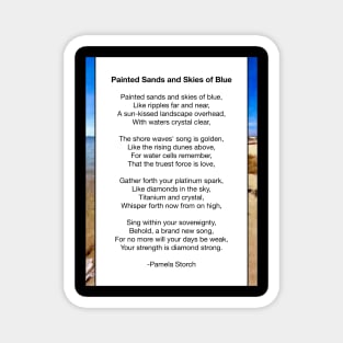 Painted Sands and Skies of Blue Poem Magnet