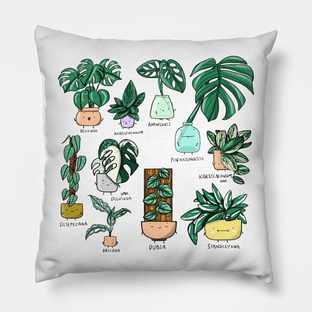 Monstera Family Pillow by Home by Faith