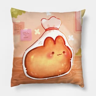 Cute Bunny Loaf Bread with Background Pillow