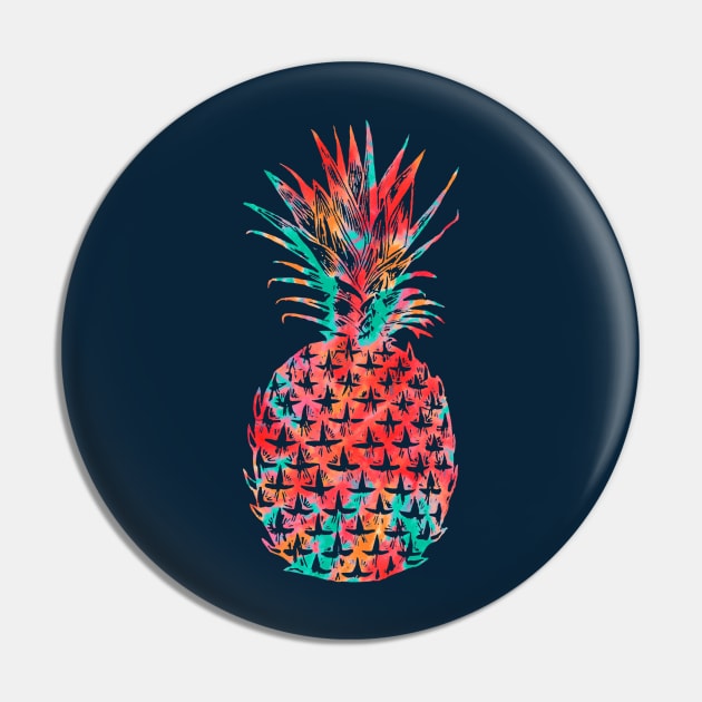 Tie Dye Summer Pineapple Pin by Exosam