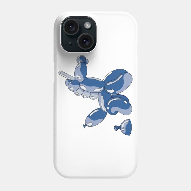 Bright blue balloon unicorn making a balloon unicorn poop... Phone Case by Fruit Tee