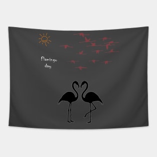 Flamingo Day Tapestry
