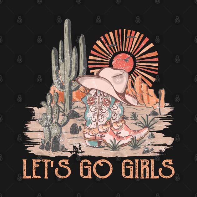 Vintage Let's Go Girls Funny Gifts Men by DesignDRart