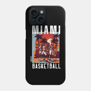 Miami heat basketball  vector graphic design Phone Case