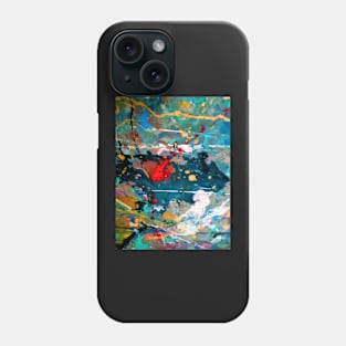 Perception in Cyan Blue by Adelaide Artist Avril Thomas Phone Case