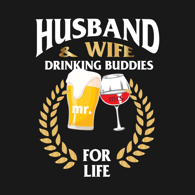 Husband and wife drinking buddies for life by Diannas