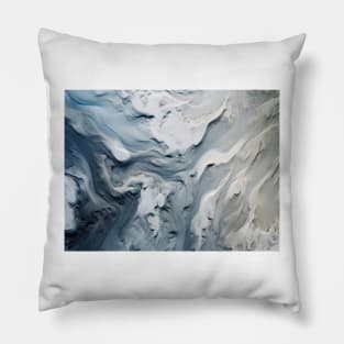 Abstract and Colorful Glacial River Landscape in Iceland Pillow