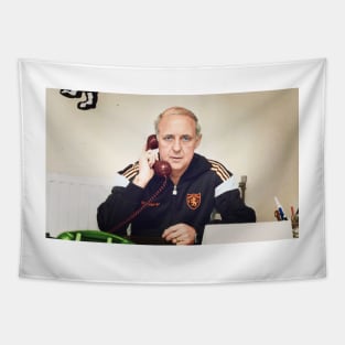 Jim McLean on the phone Tapestry