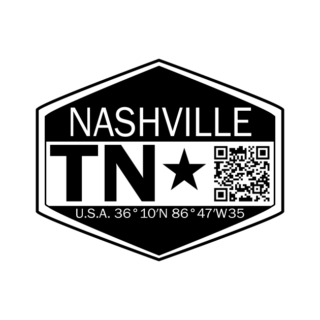 New Vintage Travel Location Qr  Nasville TN by SimonSay