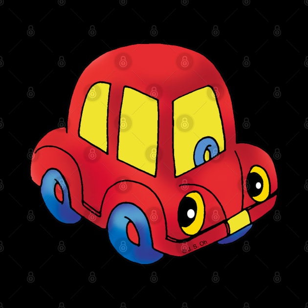 cute red car by cartoonygifts