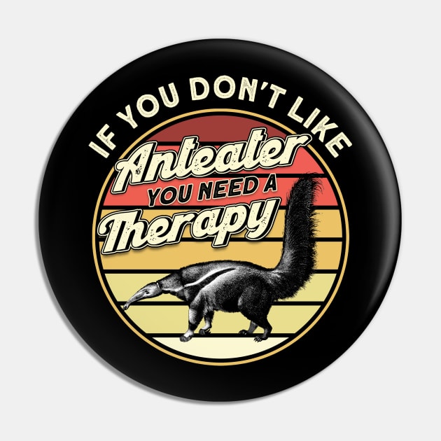 Zoo Animal Lover Anteater Pin by Toeffishirts