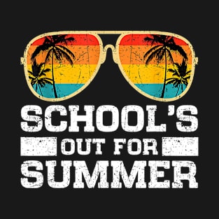 Schools Out For Summer Glasses Last Day Of School Graduation T-Shirt