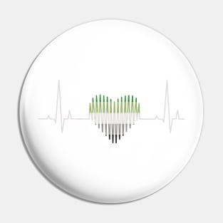 Aromantic heartbeat Pin