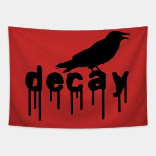 crow on decay, Gothic fashion Tapestry