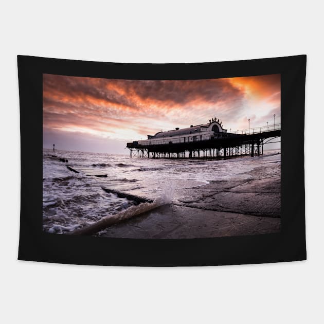 High tide at the Pier Tapestry by jldunbar