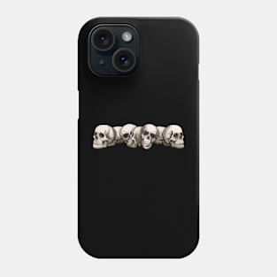 The skull head drawing png image Phone Case