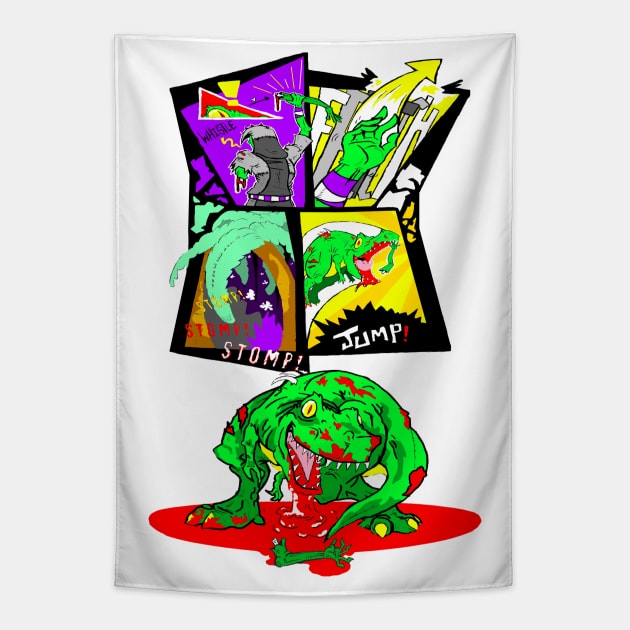 Z-REX: A Dinosaur Zombie Tapestry by Brandon Beyond