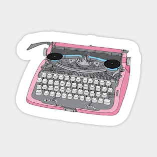 Vintage Pink Typewriter Magnet