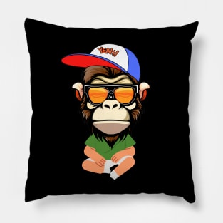 Skater Monkey Pillow