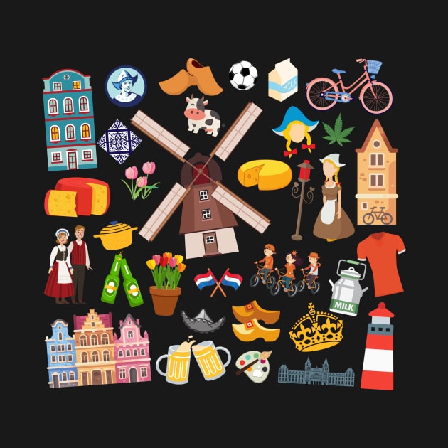 Netherlands Travel Icons by FancyPlanet