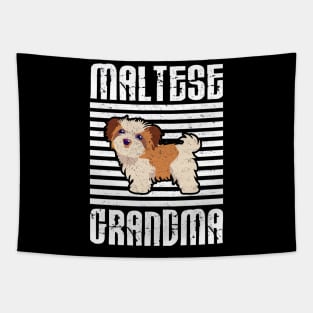 Maltese Grandma Proud Dogs Tapestry