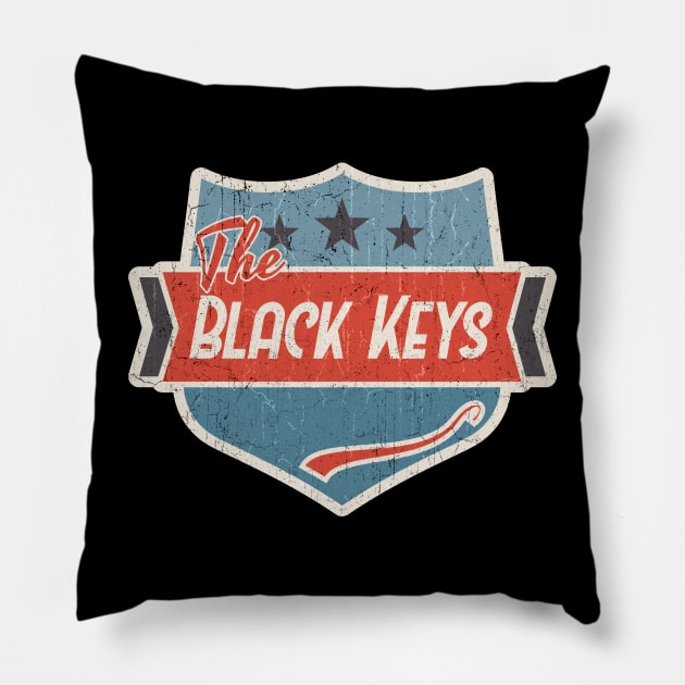 the black keys vintage Pillow by KOKOS PAPA