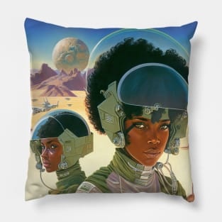 We Are Floating In Space - 62 - Sci-Fi Inspired Retro Artwork Pillow