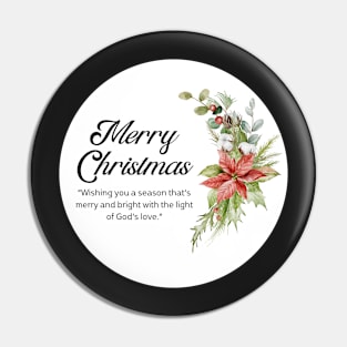 Merry Christmas Round Sticker 29 Pin