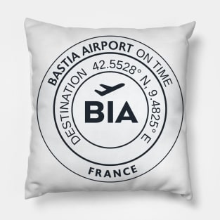 BIA BASTIA airport sticker Pillow