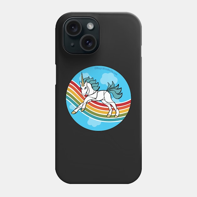 Rainbow Unicorn v5 — Dancing Uniquorn Illustration series Phone Case by mellierosetest