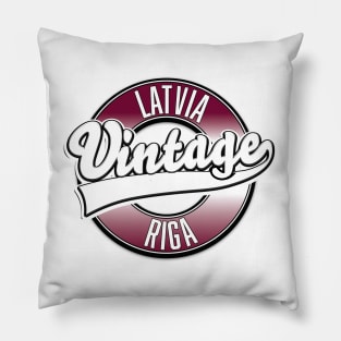 Riga Latvia vintage logo Pillow