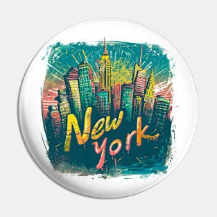 New York city t-shirt Pin