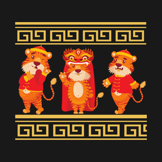 Happy Chinese New Year 2022 Year of The Tiger Zodiac Tiger by NessYou