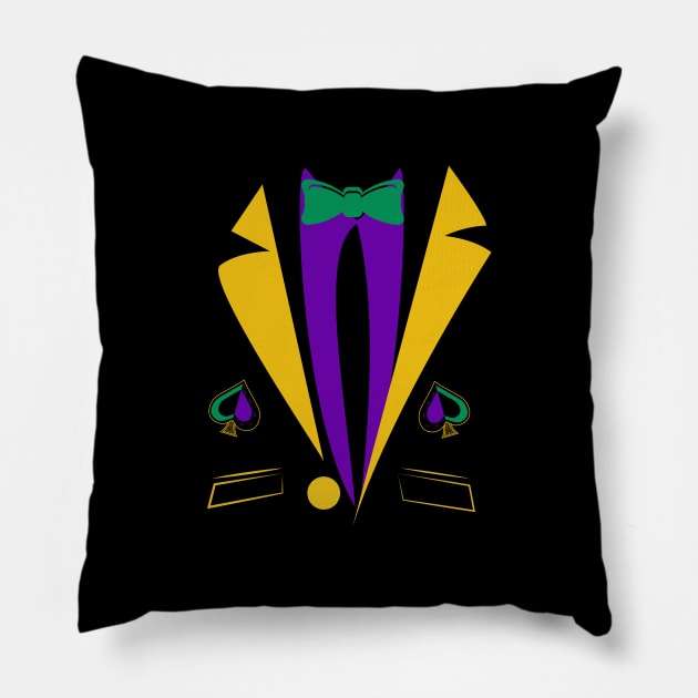 Mardi Gras Tuxedo Costume Funny Pillow by samirysf