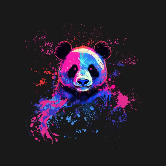 Panda Abstract Colorful Design by DesingHeven