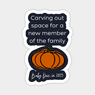 Pumpkin baby announcement (white year) Magnet