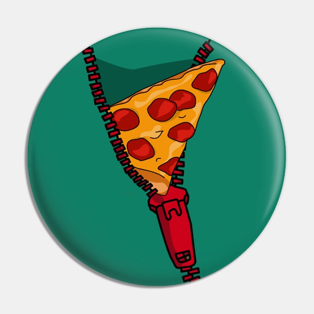 Zip Check - Pizza Snack Time Pin by Fun Funky Designs