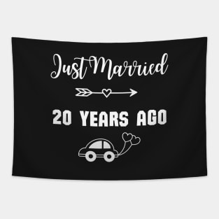 Just Married 20 Years Ago - Wedding anniversary Tapestry