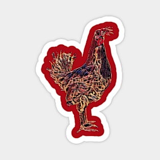 Artsy chicken Magnet