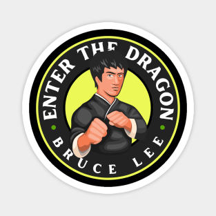 E.T.G - Bruce Lee // Logo Ilustration Fan Art Designs Magnet